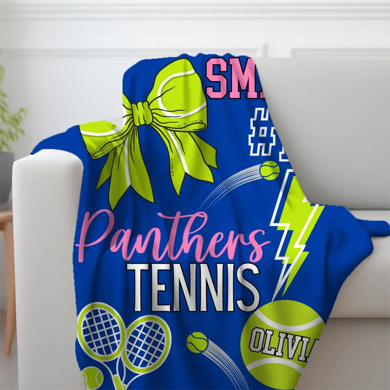 Personalized Sport Blanket: Custom Team Name & Number