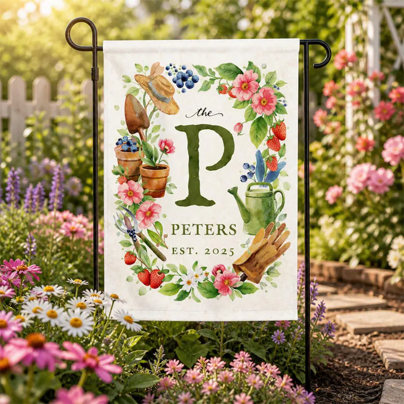 Personalized Garden Flag, Custom Yard Decor