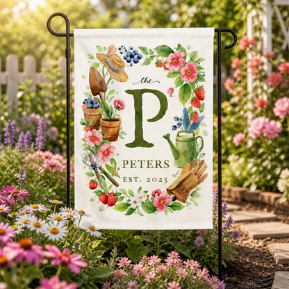 Personalized Garden Flag, Custom Yard Decor