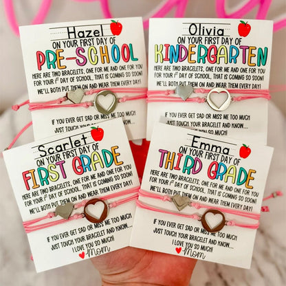 First Day of School! Mommy and Me Adjustable Bracelets