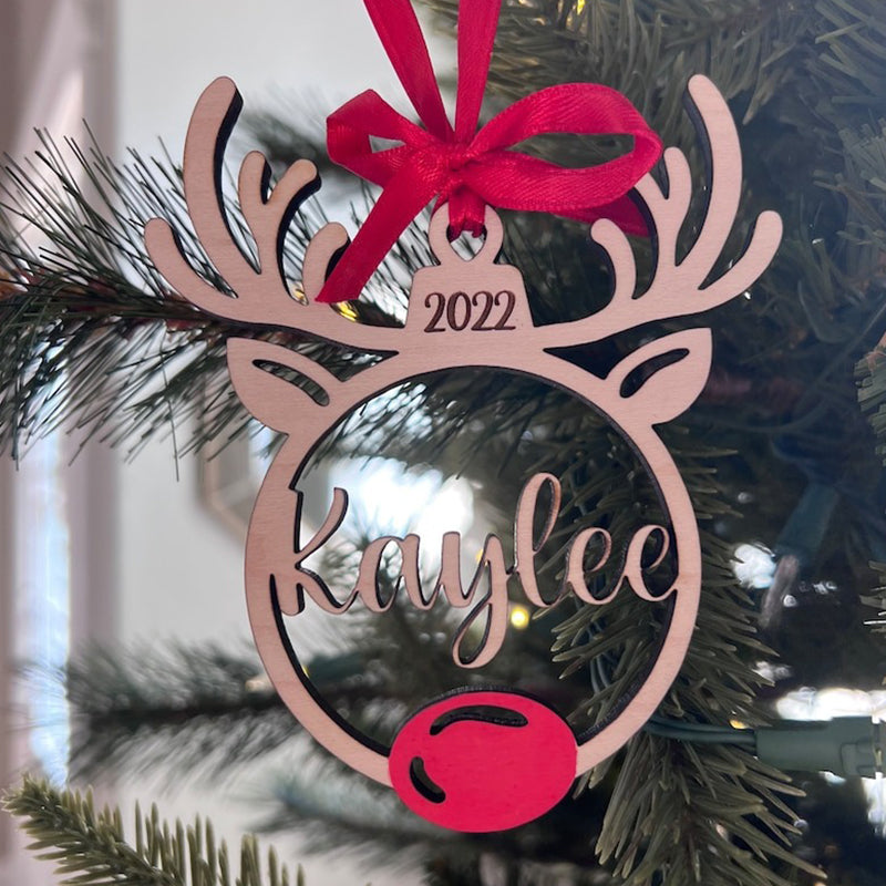 Personalized Reindeer Ornament