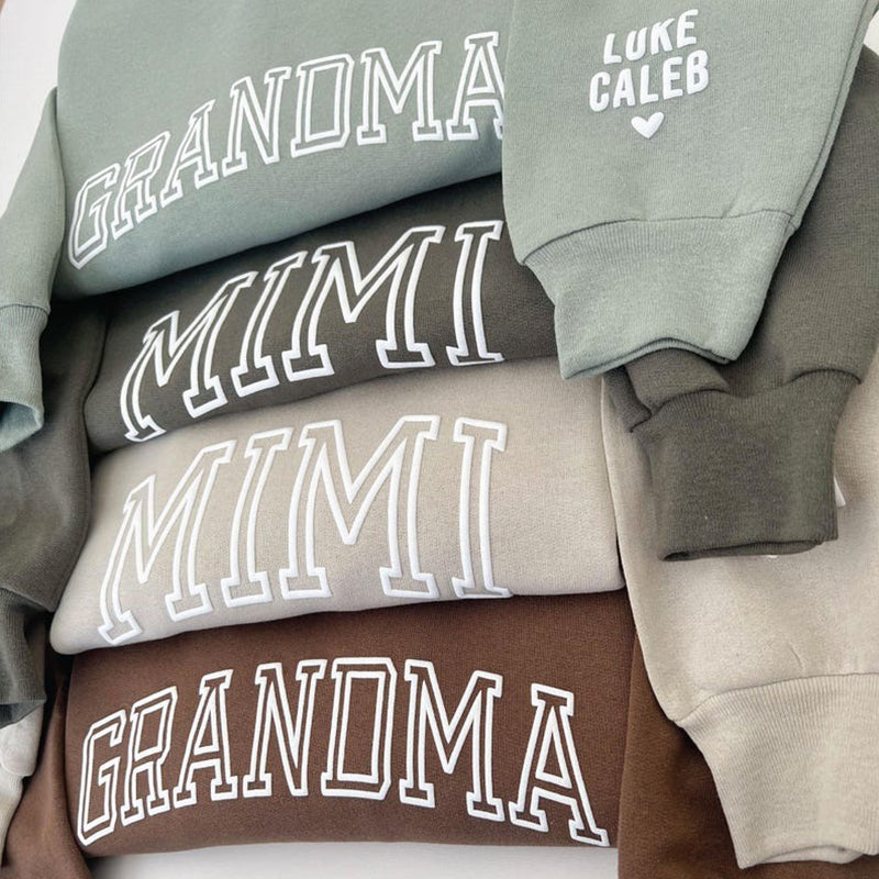 Custom Grandma Sweatshirt with Grandkids Names