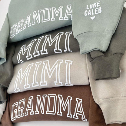Custom Grandma Sweatshirt with Grandkids Names