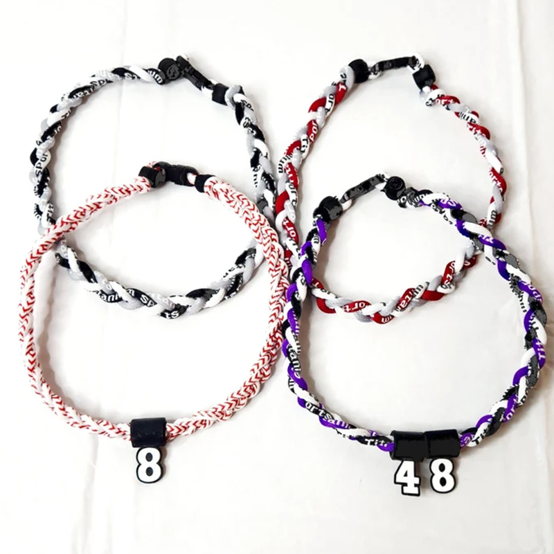 Baseball Basketball All Sports  Tri Rope Tornado Necklace with Customized Number