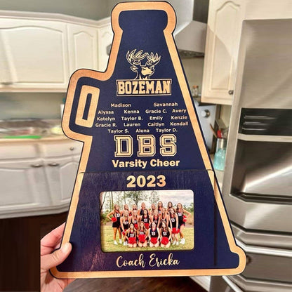 CHEERLEADING COACH GIFT + Personalized Cheerleader Coach Plaque Photo Frame
