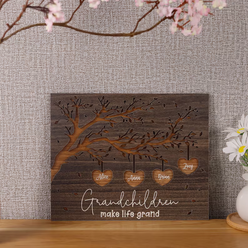 Personalized Wooden Sign for Grandparents