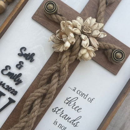 Personalized Three Strand Rope Wedding, Anniversary Gift