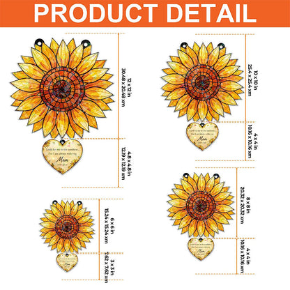 Sunflower Acrylic Suncatcher, Custom Mom Memorial Window Hanging