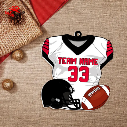 Personalized American Football Uniform 2D Flat Ornament NOT 3D