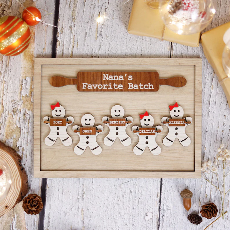 Personalized Gingerbread Christmas Sign
