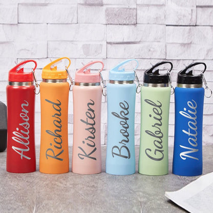 Engraved Water Bottles with Straw,Insulated Water Bottles
