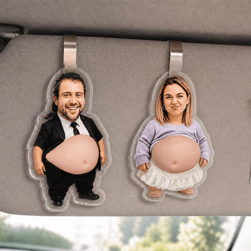 Personalized Dad Squeeze Belly Magnet, Funny Fridge Gift for Dad