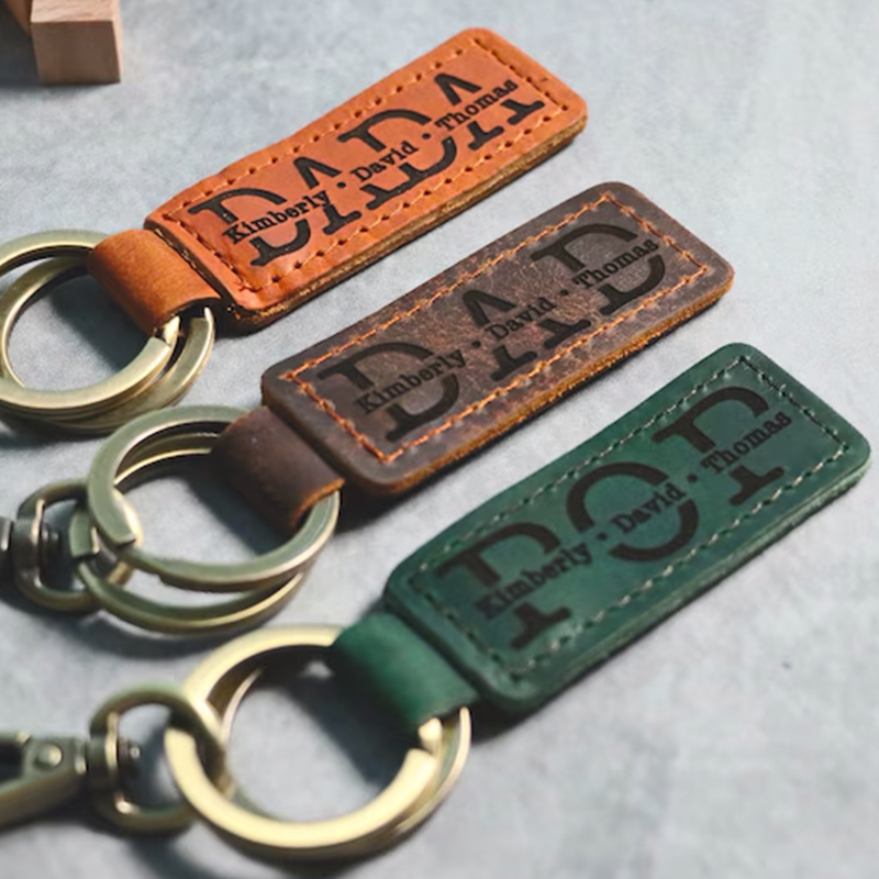 DAD KEYCHAIN, Personalized Dad Keychain