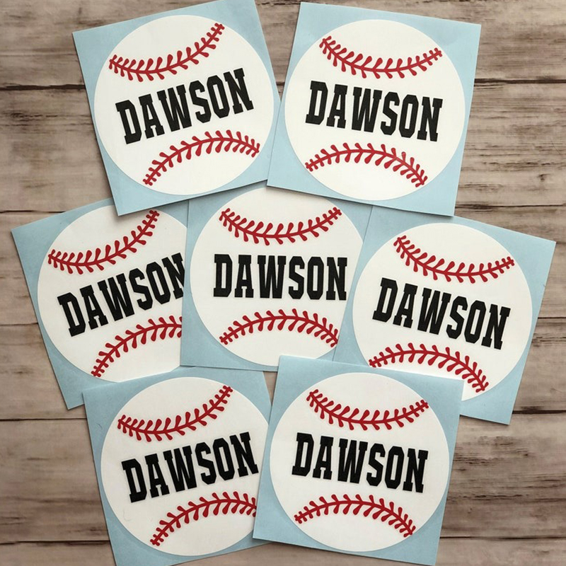 Personalized Baseball Softball Soccer Football Cheer Number Sticker