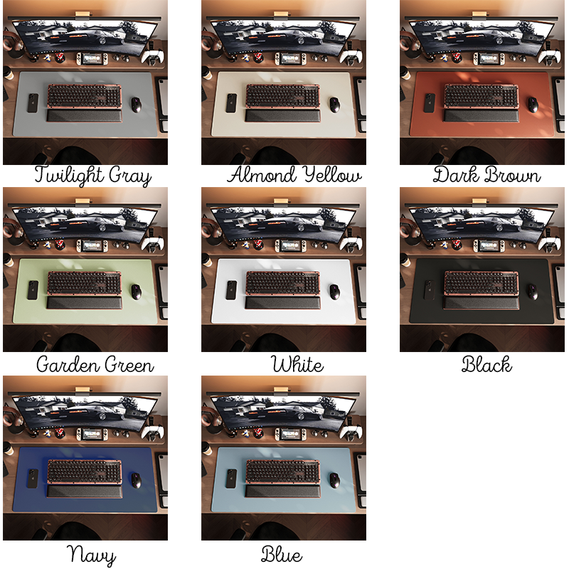 Personalized Leather Desk Mat from Photo, Custom Line Art Mouse Pad for Dad