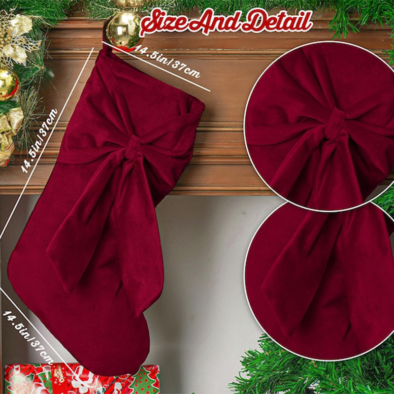 Personalized Bow Christmas Stocking, 2025 Christmas Stocking