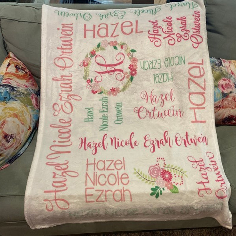 Baby Girl - Personalized Girl Blanket - Monogram Girl Blanket