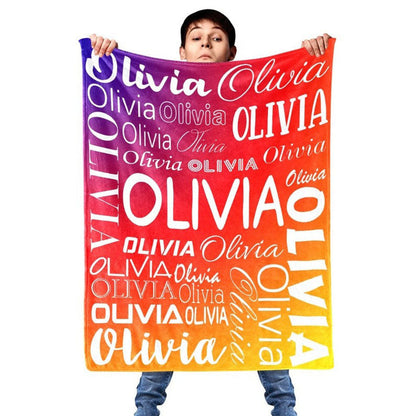 Custom Blanket With Name, Personalized Throw Blankets