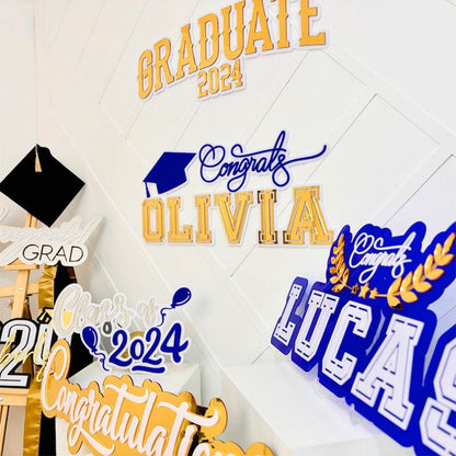 Graduation Name Sign, Graduation Party Backdrop Decoration