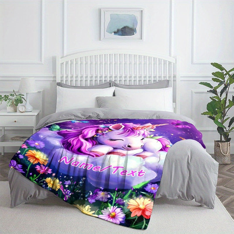 Custom Name/Text Blankets  Magical Bedspread with -Tear Flannel, Large Bedding