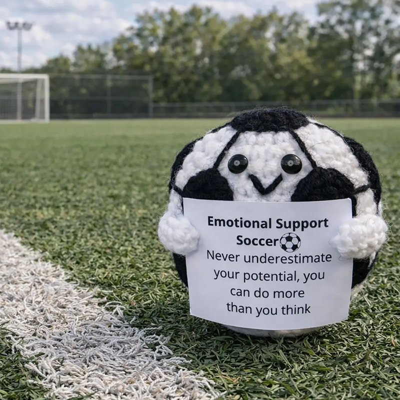 Custom Sports Ball Crochet Plush, Emotional Support Football Soccer Basketball
