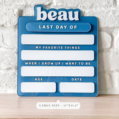 Acrylic First Day of School Sign|Personalized School Sign
