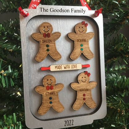 Personalized Cookie Christmas Ornament Gingerbread  Family Ornament Cute Ornament