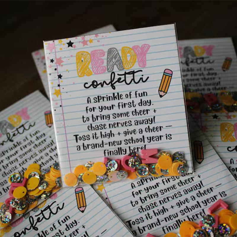 Ready Confetti Back to School Favor – First Day of School Poem Gift