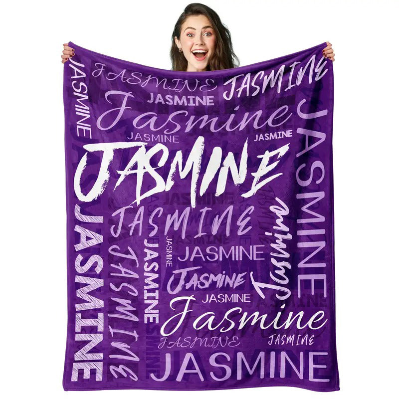 Personalized Custom Name Blanket - Soft Flannel Throw