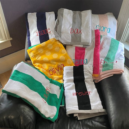 Personalized Beach Towel, Monogrammed Beach Towel