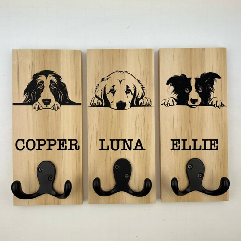 Personalized Dog Breed Leash Holder | Custom Minimalist Hanger