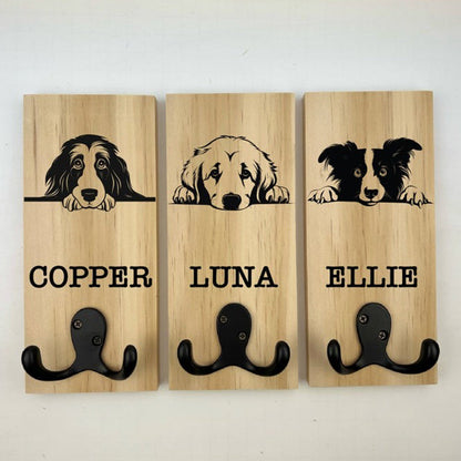 Personalized Dog Breed Leash Holder | Custom Minimalist Hanger