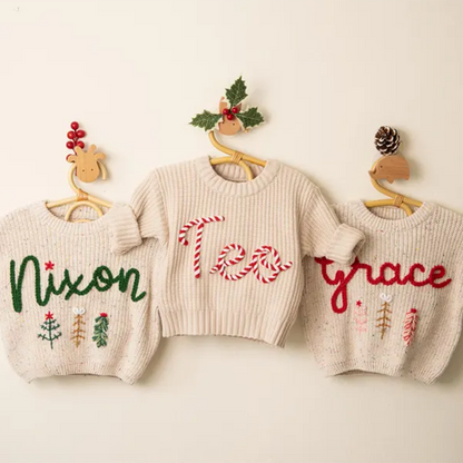 Embroidered Baby and Toddler Sweaters