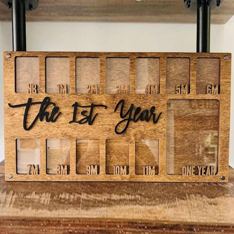 Customized Wood Photo Collage School Years Photo Frame Wallet Photos Graduation Gift