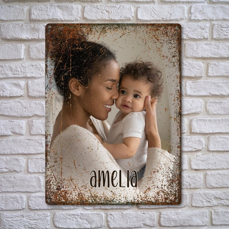 Custom Photo Metal Sign Personalized Family Picture