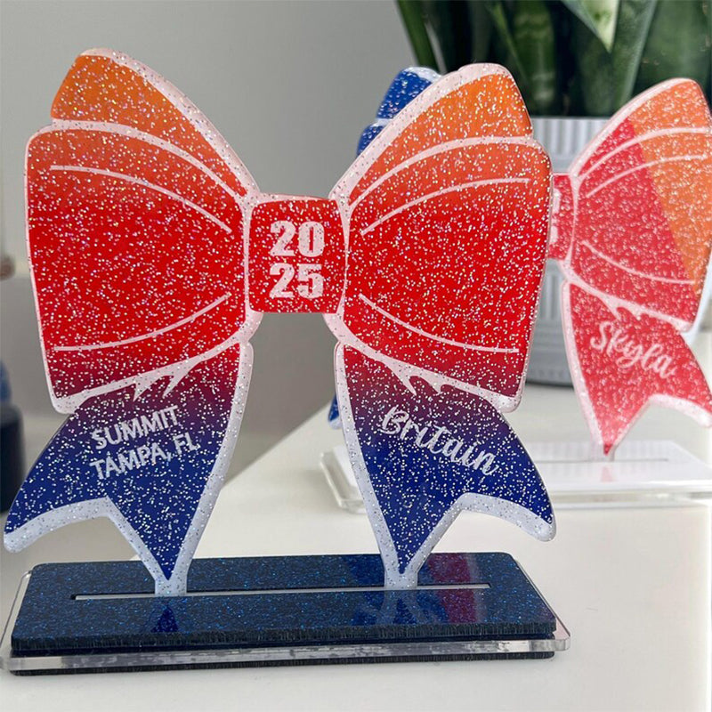 Cheerleader Bow Award, Trophy, Recognition Gift