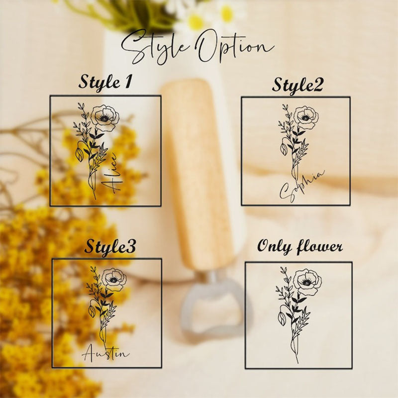 Custom Name Cup With Birth Flower,Birth Month Iced Coffee Cup