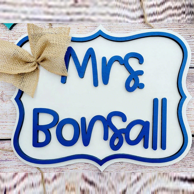 12" Teacher Door Hanger / Teacher Gift / Personalized Teacher Sign