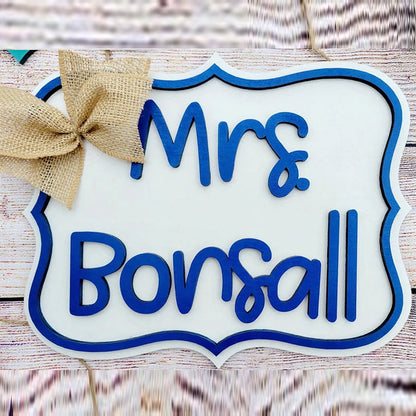 12" Teacher Door Hanger / Teacher Gift / Personalized Teacher Sign