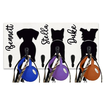 Custom Shiplap Dog Leash Holder, Personalized Leash holder
