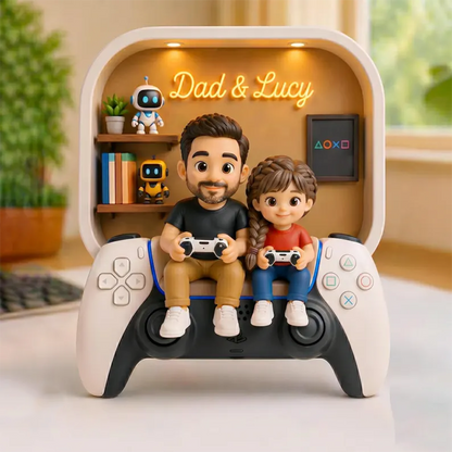 Personalized Dad And Son Gaming 2D Flat Acrylic Block