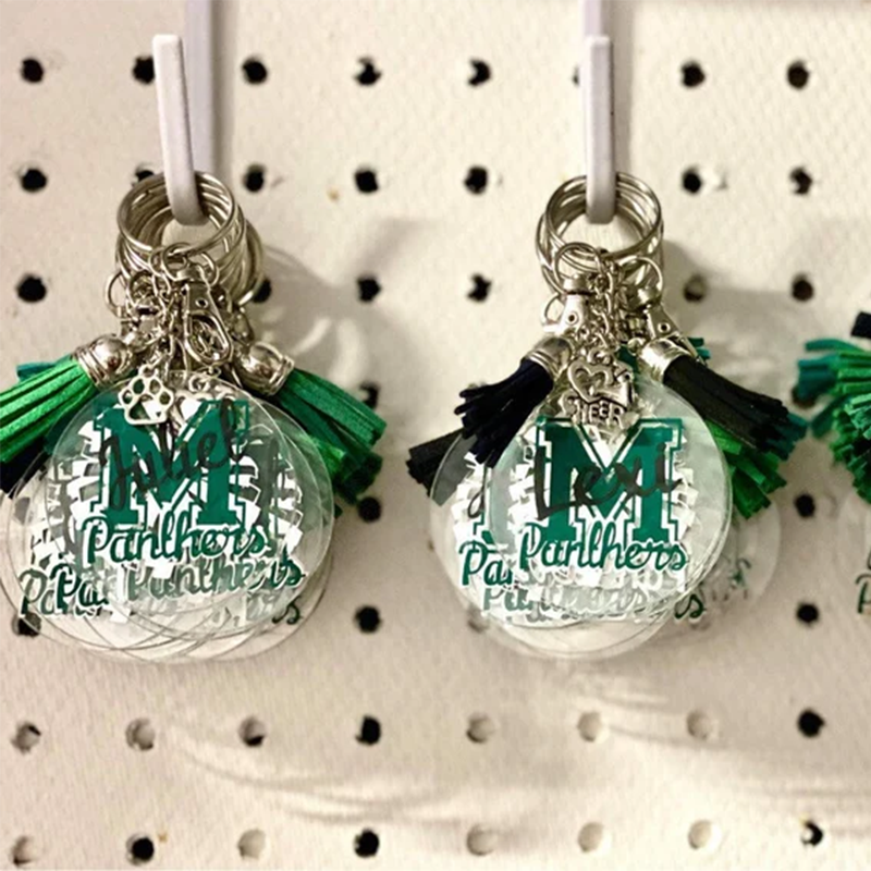 Personalized Cheerleader Keychain – Acrylic Cheer Team Gift