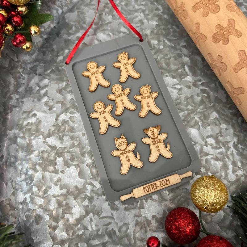 Custom Gingerbread Family Christmas Ornament 2025