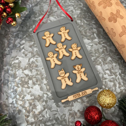 Custom Gingerbread Family Christmas Ornament 2025