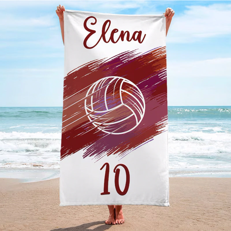 Custom Volleyball Team Towel, Personalized Team Gift