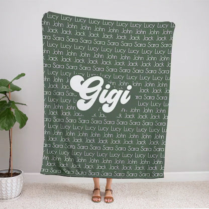 Gigi Blanket, Personalized Custom Blanket, Name Blanket