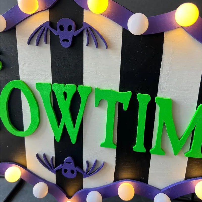 Halloween Door Hanger: 'It's Showtime' Decor