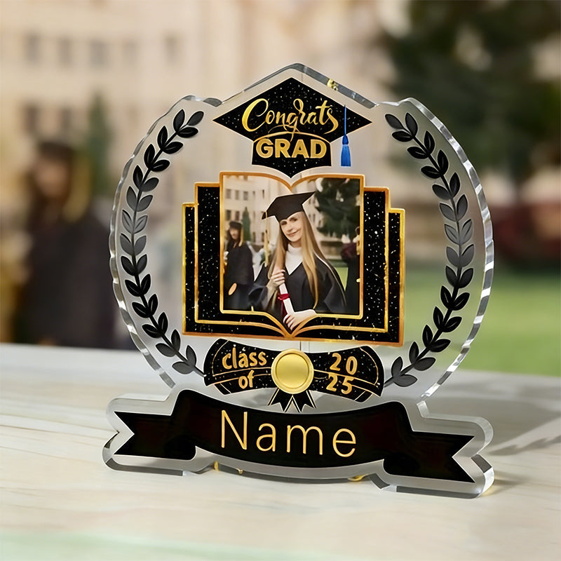 Personalized Graduation Diploma - Custom Name & Photo Acrylic Certificate Suitable
