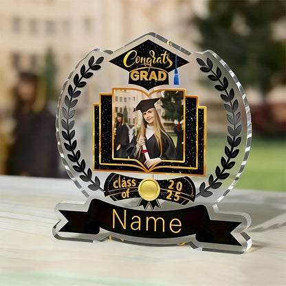 Personalized Graduation Diploma - Custom Name & Photo Acrylic Certificate Suitable