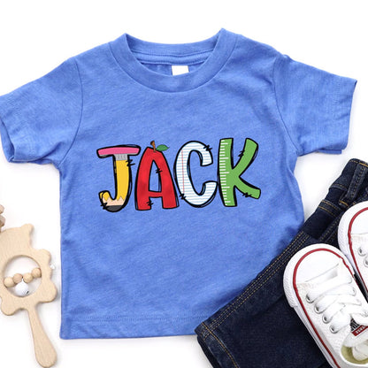 Personalized Back to School Kids Shirt, Back to School Name Toddler Tee